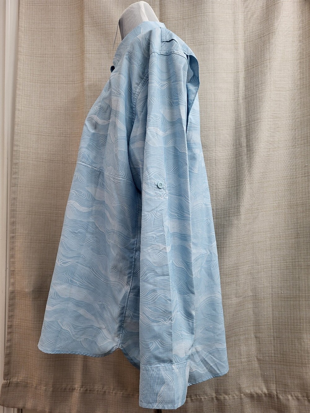 World Wide Sportsman Women's Blue Button Up Fishing Shirt Long Sleeve Size 1X - Picture 2 of 12